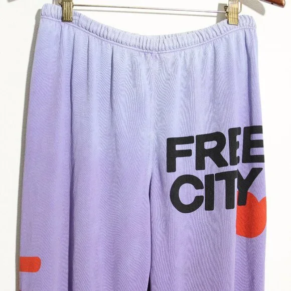 FREECITY LETSGO Supervintage OG Sweatpant in Lavenderlove Purple Cotton Sz Small - Picture 3 of 14